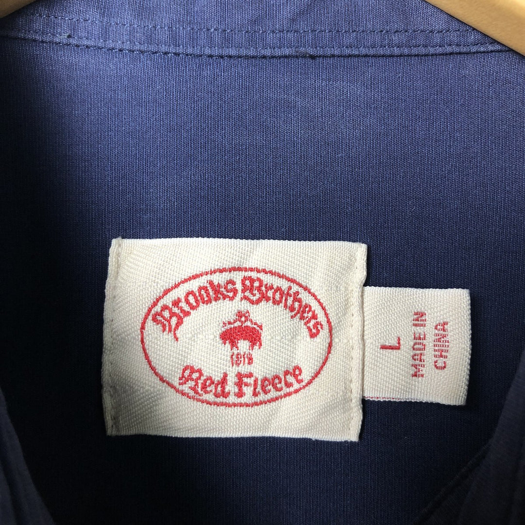 Brooks Brothers Red Fleece Long Sleeve Button-Down Shirt, Men's Size L cotton navy blue type Vintage Second Hand