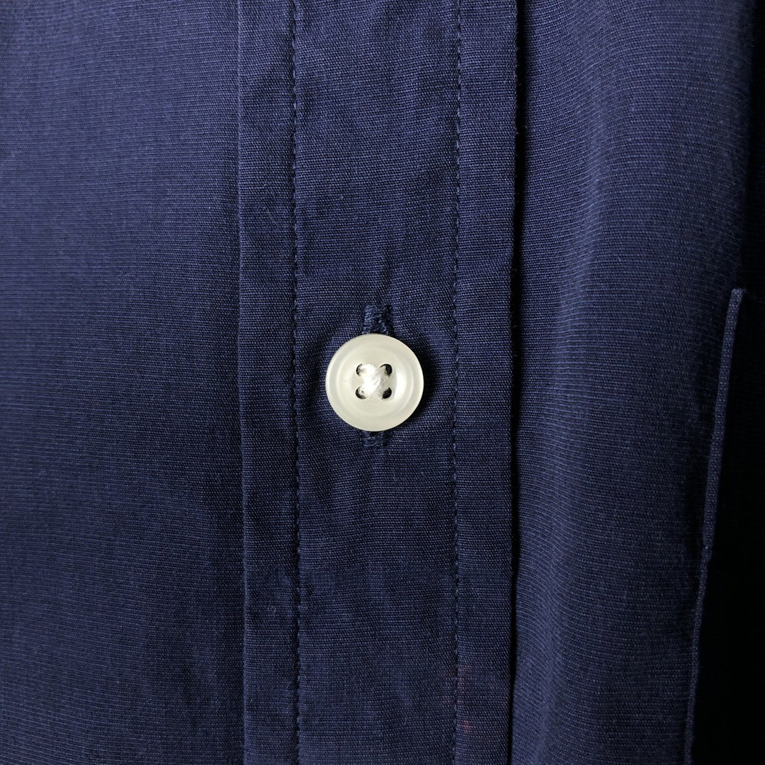 Brooks Brothers Red Fleece Long Sleeve Button-Down Shirt, Men's Size L cotton navy blue type Vintage Second Hand