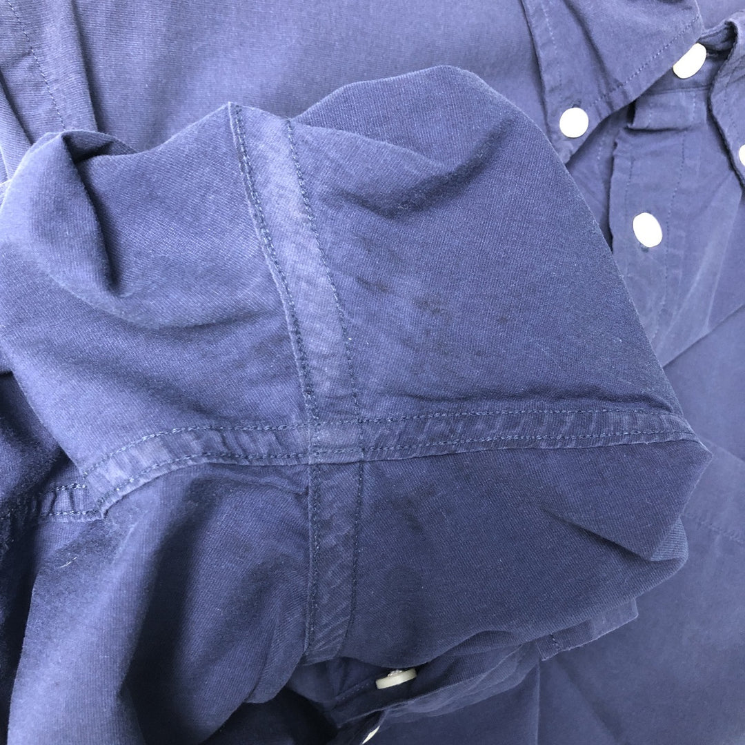 Brooks Brothers Red Fleece Long Sleeve Button-Down Shirt, Men's Size L cotton navy blue type Vintage Second Hand