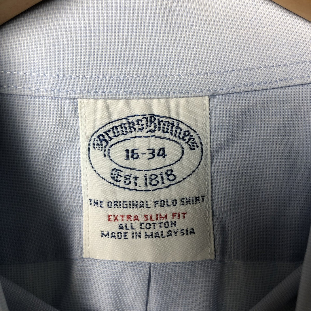 Brooks Brothers Est.1818 Long Sleeve Button-Down Shirt, Men's Size L cotton Blue type light blue Vintage Second Hand