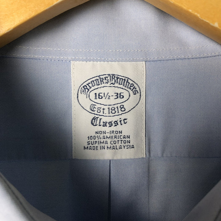 Brooks Brothers Est.1818 Long Sleeve Cotton Shirt, Men's XL Supima Cotton Blue type light blue Vintage Second Hand