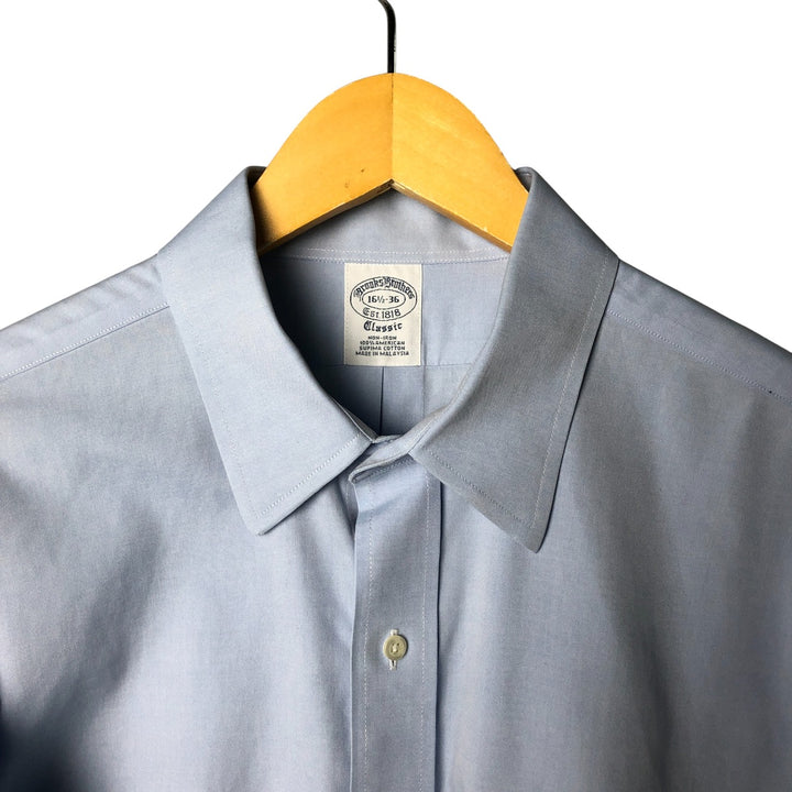 Brooks Brothers Est.1818 Long Sleeve Cotton Shirt, Men's XL Supima Cotton Blue type light blue Vintage Second Hand