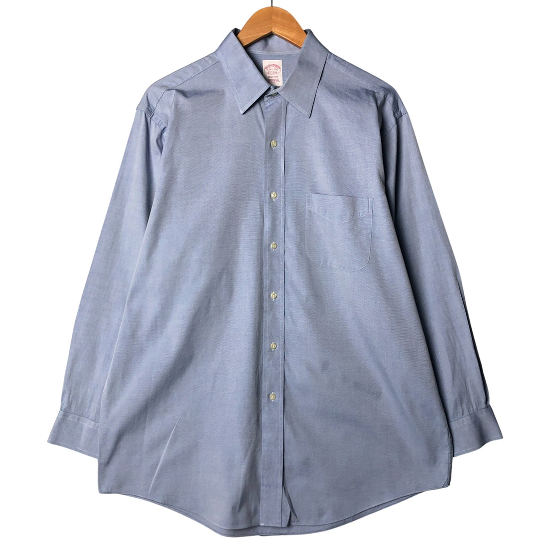 Brooks Brothers Est.1818 Long Sleeve Cotton Shirt, Men's XL Supima Cotton Blue type light blue Vintage Second Hand