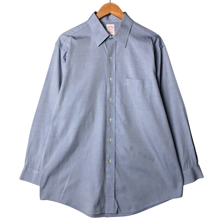 Brooks Brothers Est.1818 Long Sleeve Cotton Shirt, Men's XL Supima Cotton Blue type light blue Vintage Second Hand