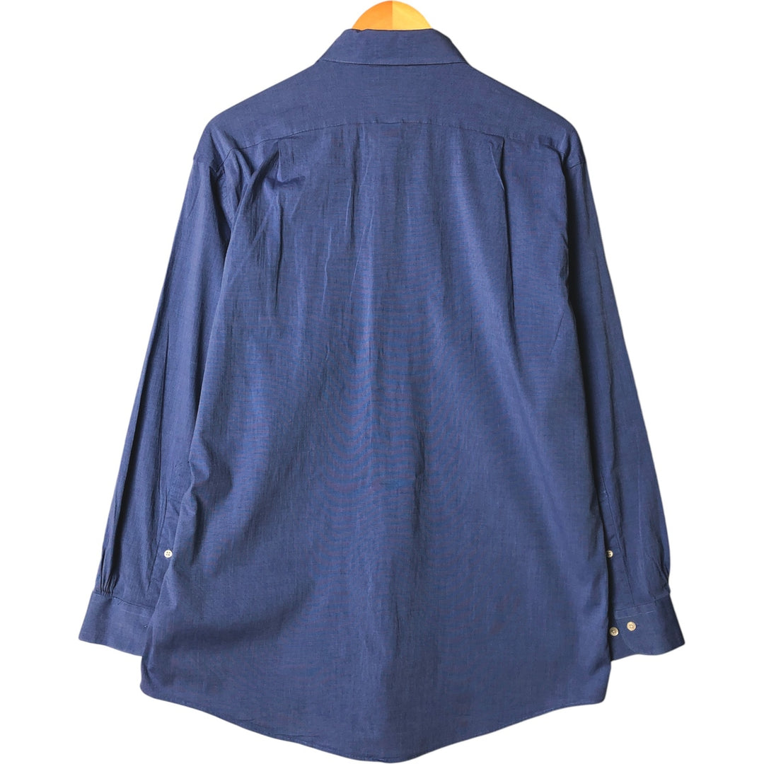 Brooks Brothers Stretch Long Sleeve Cotton Shirt, Men's Size XL cotton blue type Vintage Second Hand