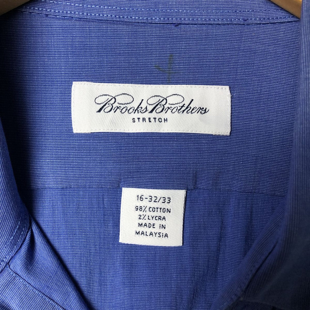 Brooks Brothers Stretch Long Sleeve Cotton Shirt, Men's Size XL cotton blue type Vintage Second Hand