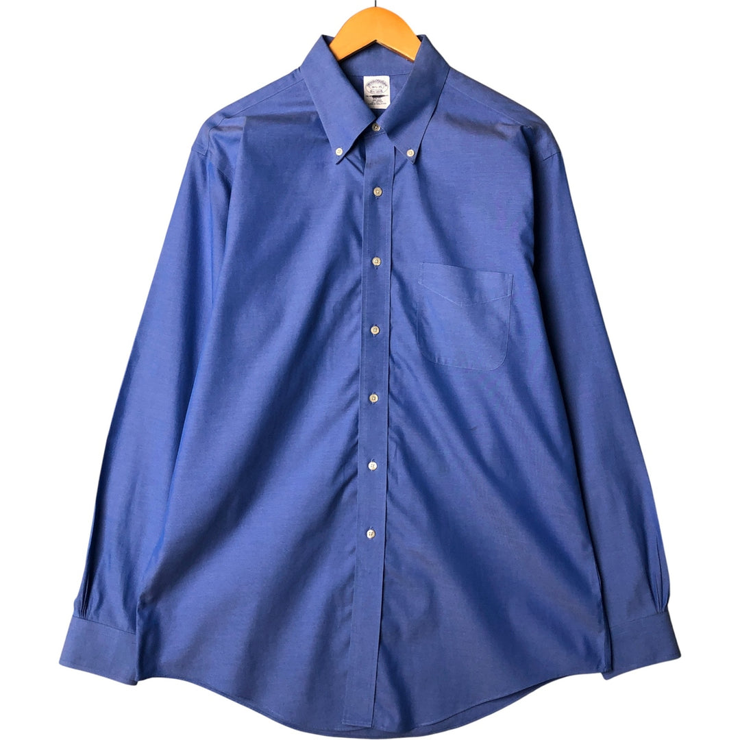 Brooks Brothers Est.1818 Long Sleeve Button-Down Shirt, Men's Size L cotton blue type Vintage Second Hand