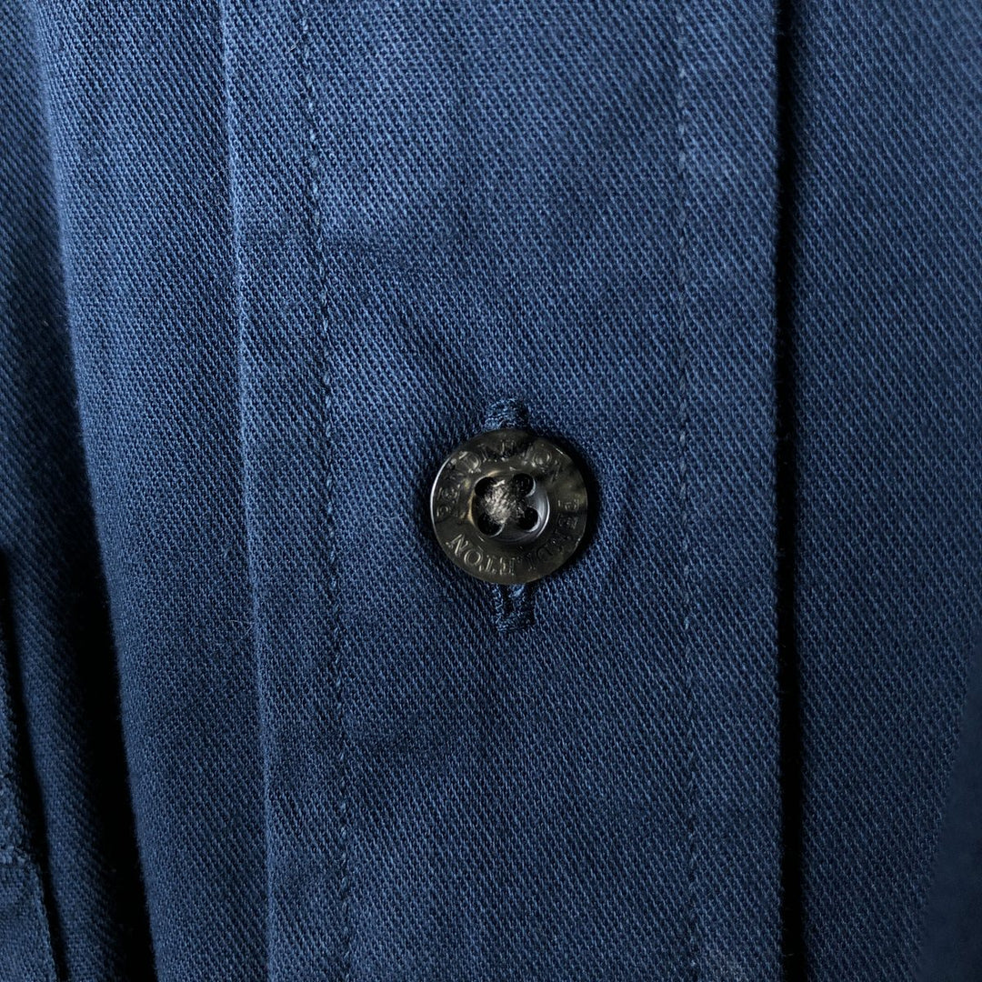 Pendleton long-sleeved button-down shirt, men's size L cotton navy blue type Vintage Second Hand