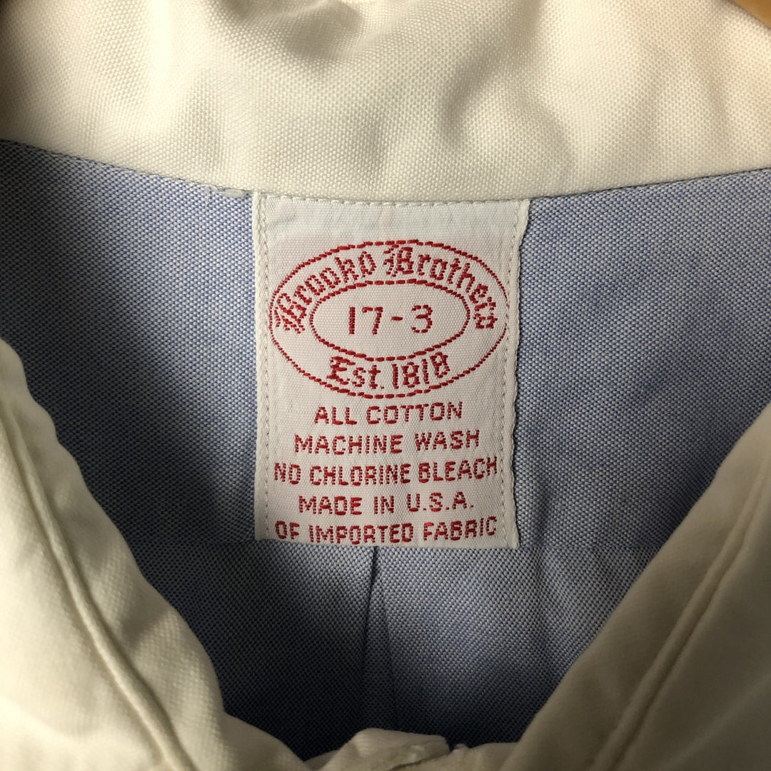 Vintage 1980s-1990'S Brooks Brothers Est. 1818 long-sleeved cotton clerical shirt, made in the USA, men's size XXL cotton Blue type light blue Vintage Second Hand