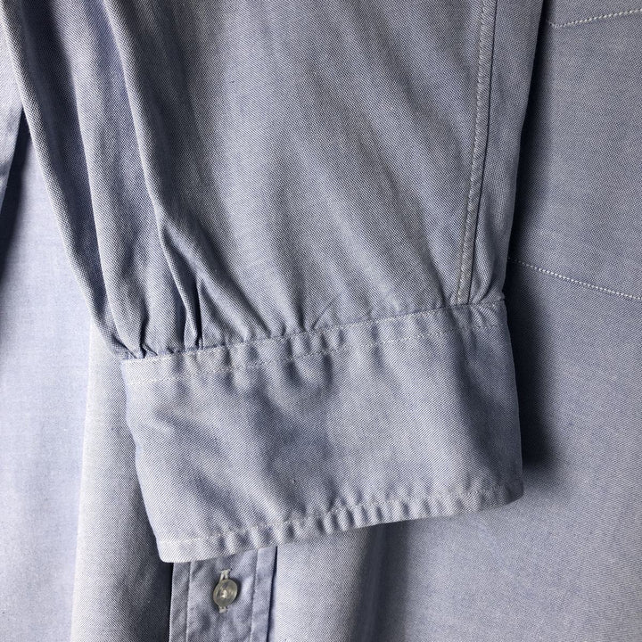 Vintage 1980s-1990'S Brooks Brothers Est. 1818 long-sleeved cotton clerical shirt, made in the USA, men's size XXL cotton Blue type light blue Vintage Second Hand