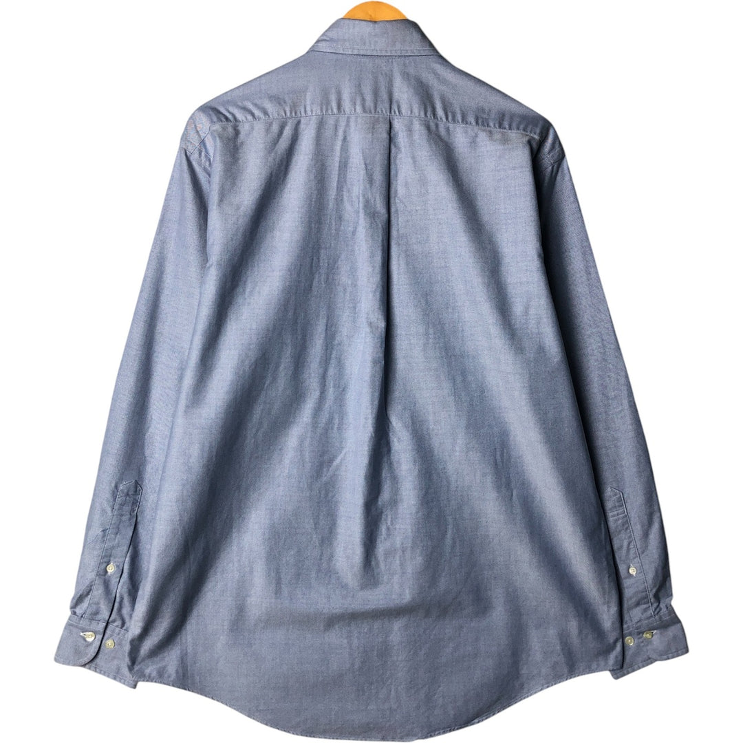 Vintage 80s-90'S Brooks Brothers 346 long-sleeved button-down shirt, Made in USA, Men's XL Supima Cotton Blue type light blue Vintage Second Hand