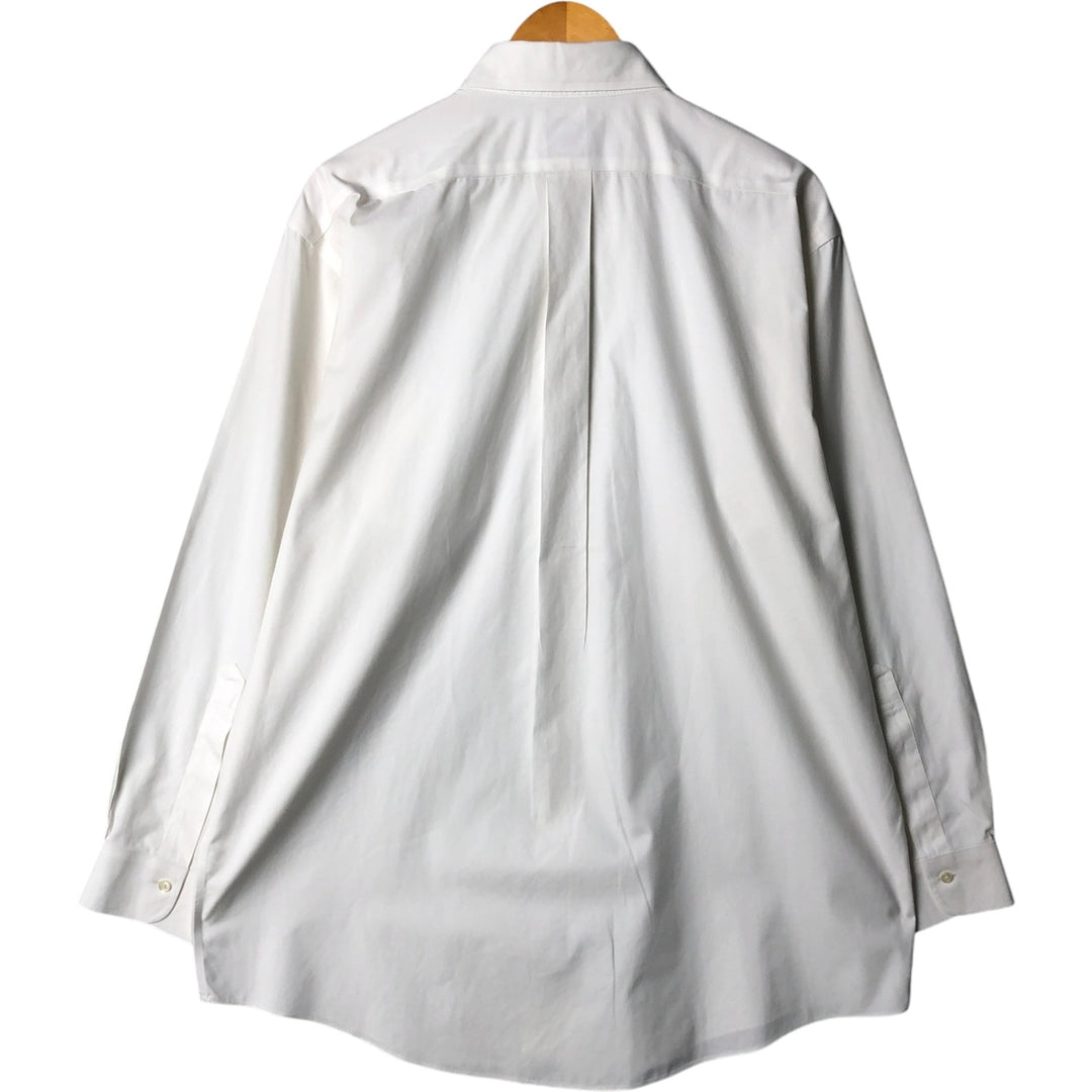 Brooks Brothers Est.1818 Classic Long Sleeve Button-Down Shirt, Men's Size L Supima Cotton white type Vintage Second Hand
