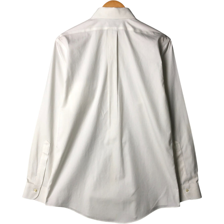 Brooks Brothers Est. 1818 Slim Fit Wide Collar Long Sleeve Cotton Shirt, Men's Size Medium Supima Cotton white type Vintage Second Hand