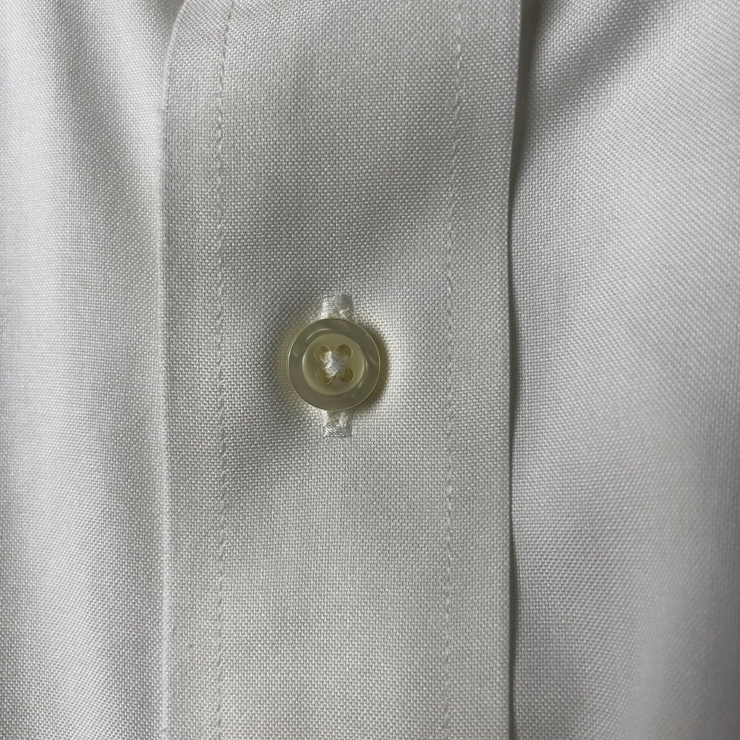 Brooks Brothers Est. 1818 Slim Fit Wide Collar Long Sleeve Cotton Shirt, Men's Size Medium Supima Cotton white type Vintage Second Hand