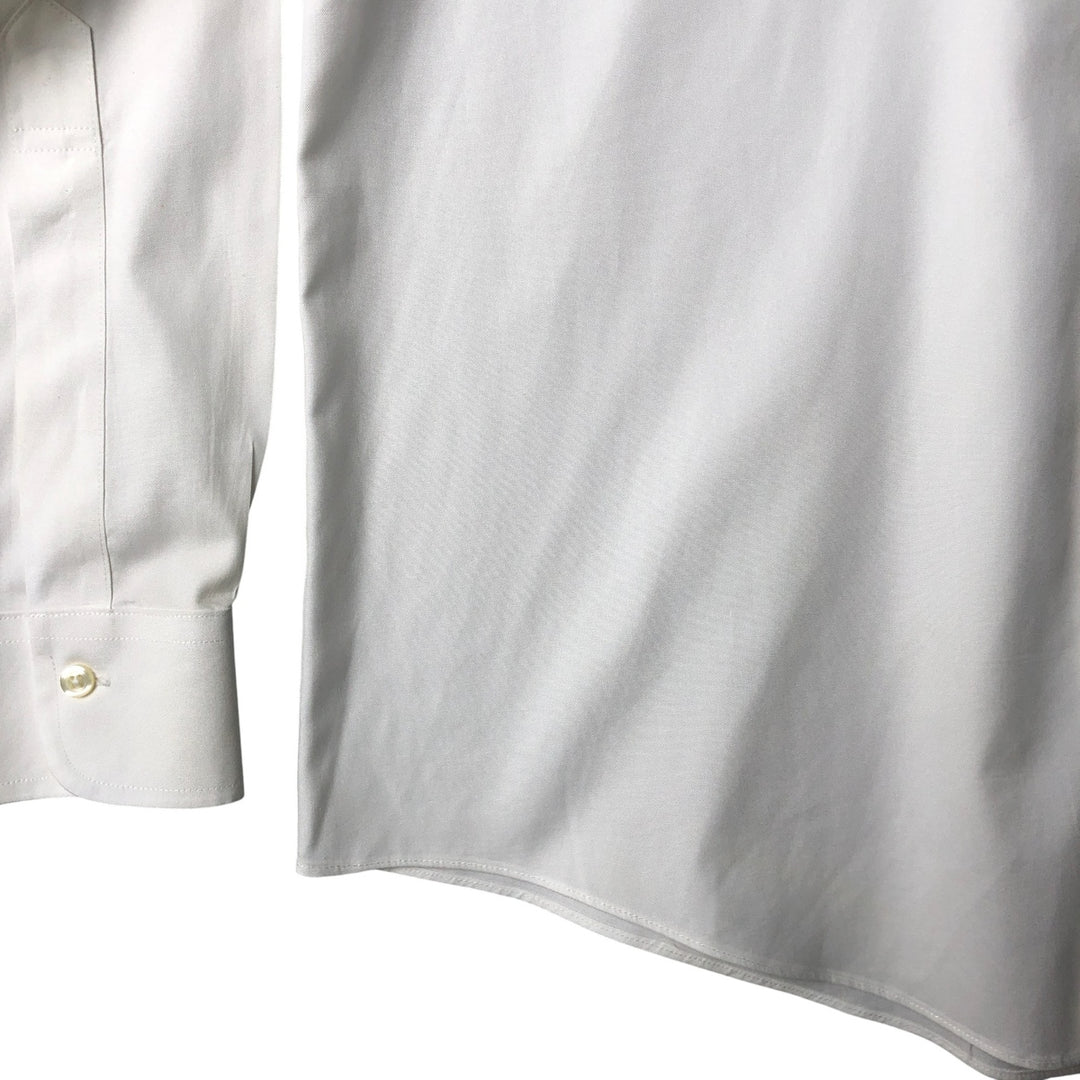 Brooks Brothers Est. 1818 Slim Fit Wide Collar Long Sleeve Cotton Shirt, Men's Size Medium Supima Cotton white type Vintage Second Hand