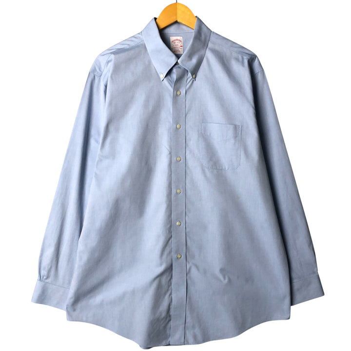 Brooks Brothers 1818 long sleeve button-down shirt, men's size L cotton Blue type light blue Vintage Second Hand
