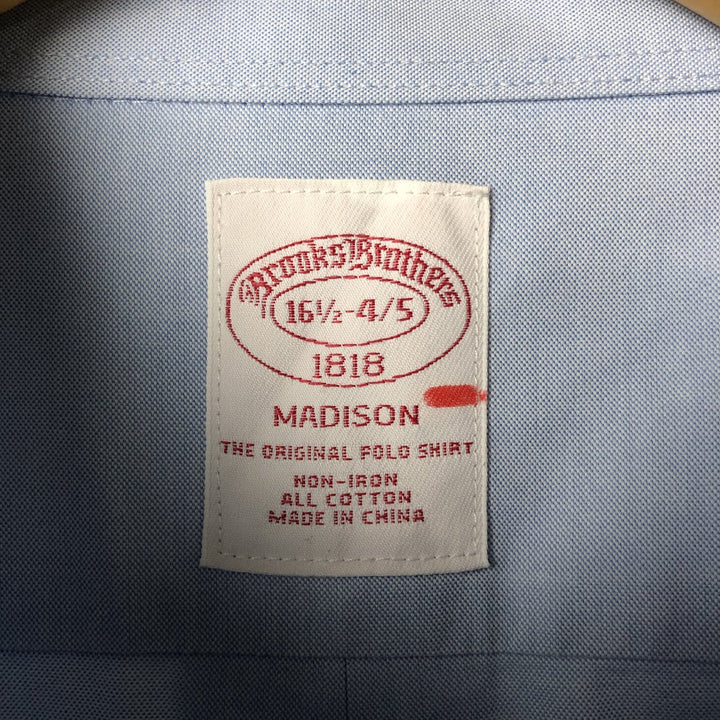 Brooks Brothers 1818 long sleeve button-down shirt, men's size L cotton Blue type light blue Vintage Second Hand