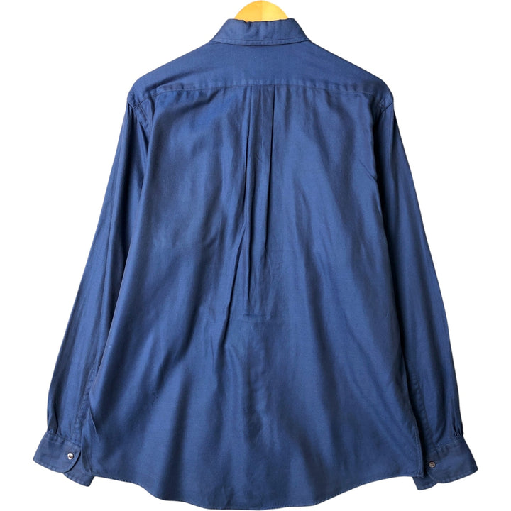 Brooks Brothers Est.1818 Long Sleeve Button-Down Shirt, Men's Size L cotton Navy blue Vintage Second Hand