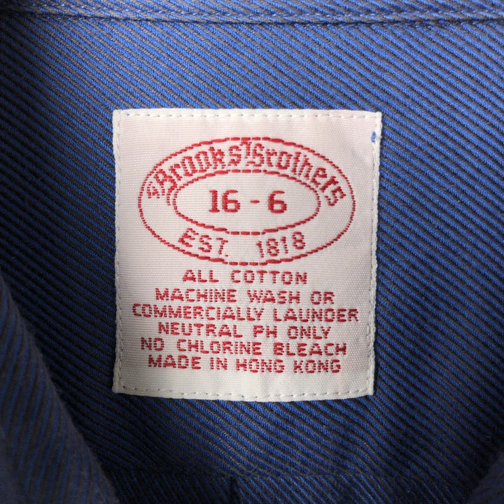 Brooks Brothers Est.1818 Long Sleeve Button-Down Shirt, Men's Size L cotton Navy blue Vintage Second Hand