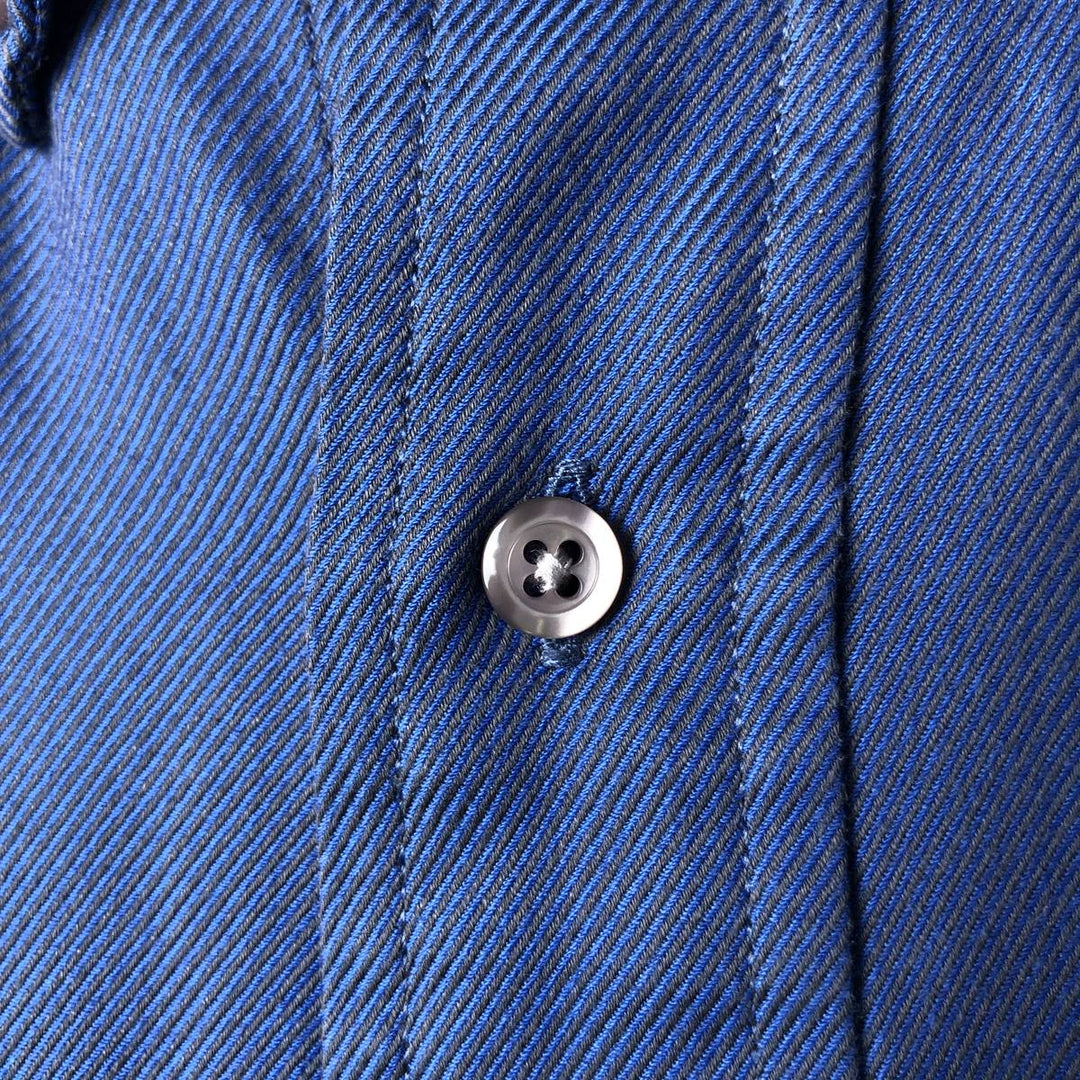 Brooks Brothers Est.1818 Long Sleeve Button-Down Shirt, Men's Size L cotton Navy blue Vintage Second Hand