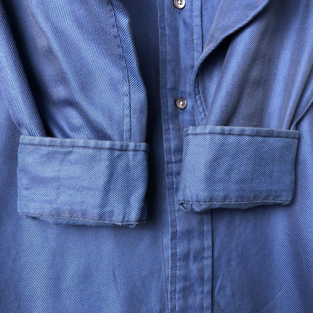 Brooks Brothers Est.1818 Long Sleeve Button-Down Shirt, Men's Size L cotton Navy blue Vintage Second Hand