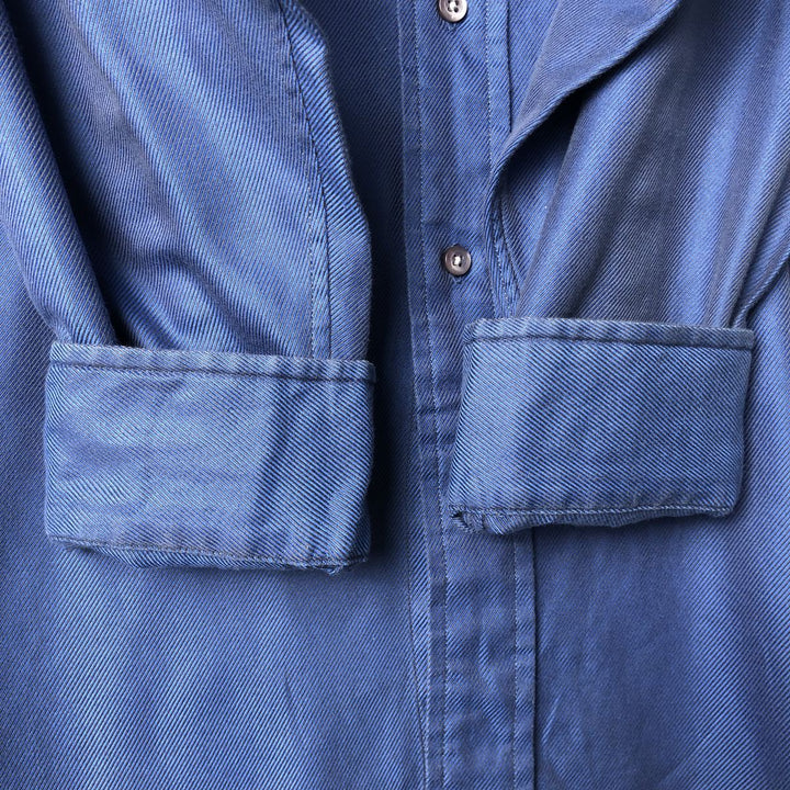 Brooks Brothers Est.1818 Long Sleeve Button-Down Shirt, Men's Size L cotton Navy blue Vintage Second Hand