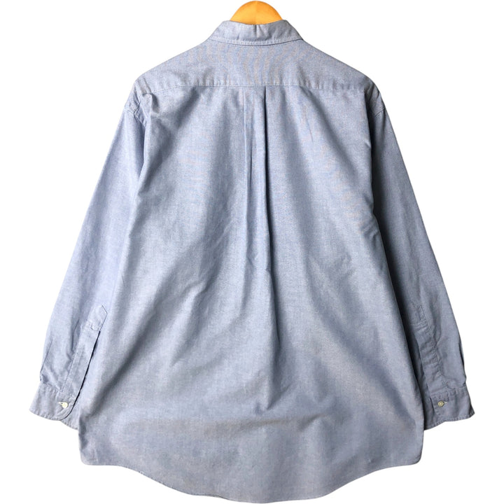 Brooks Brothers BROOKS BASICS Long Sleeve Button-Down Shirt, Men's Size XL cotton Blue type light blue Vintage Second Hand