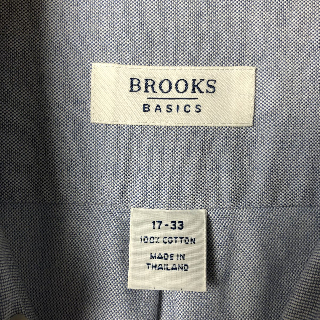 Brooks Brothers BROOKS BASICS Long Sleeve Button-Down Shirt, Men's Size XL cotton Blue type light blue Vintage Second Hand