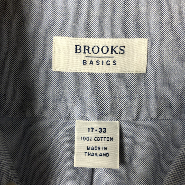 Brooks Brothers BROOKS BASICS Long Sleeve Button-Down Shirt, Men's Size XL cotton Blue type light blue Vintage Second Hand