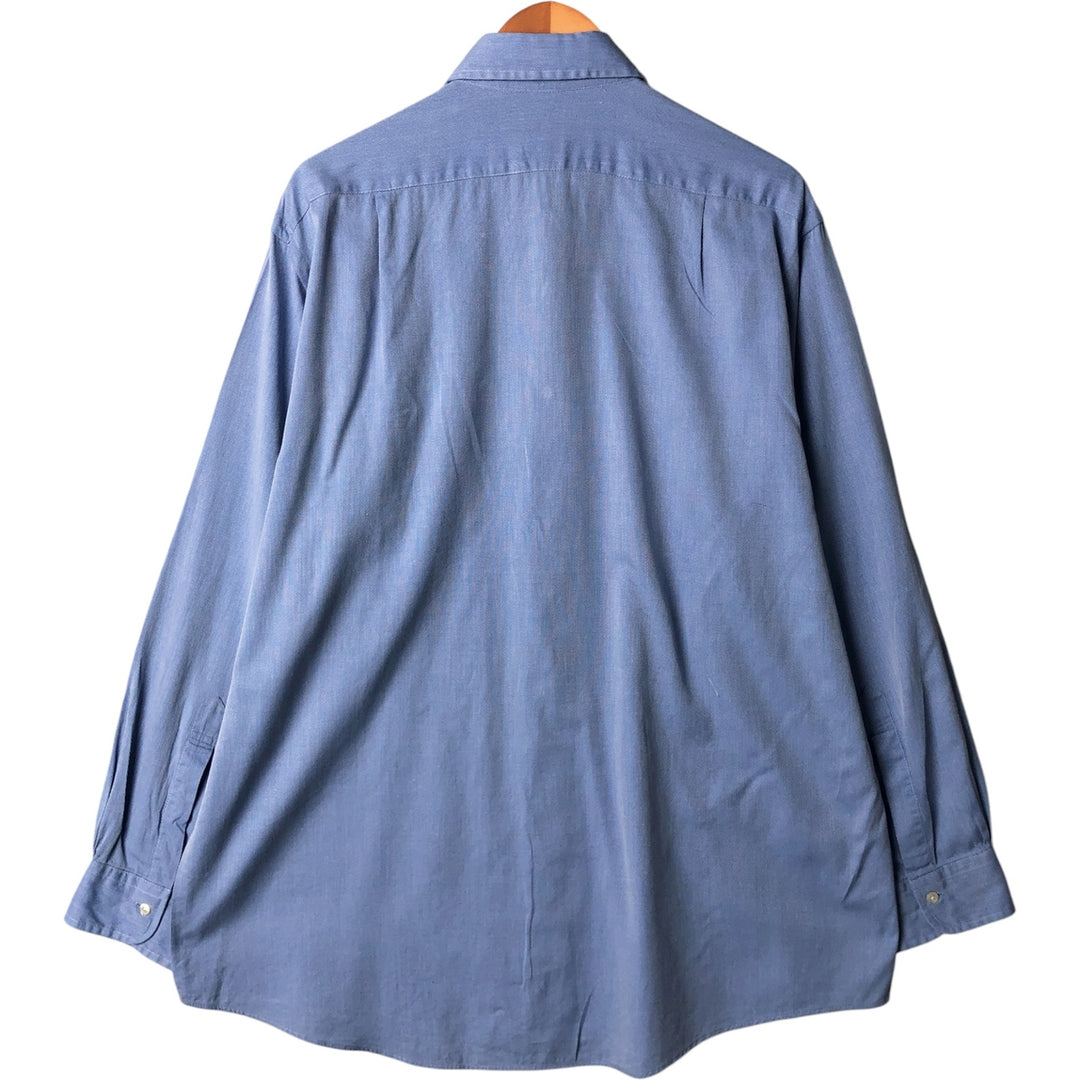 Brooks Brothers Est.1818 Wide Collar Long Sleeve Cotton Shirt Men's XL cotton Blue type light blue Vintage Second Hand