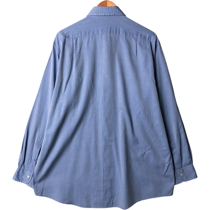 Brooks Brothers Est.1818 Wide Collar Long Sleeve Cotton Shirt Men's XL cotton Blue type light blue Vintage Second Hand