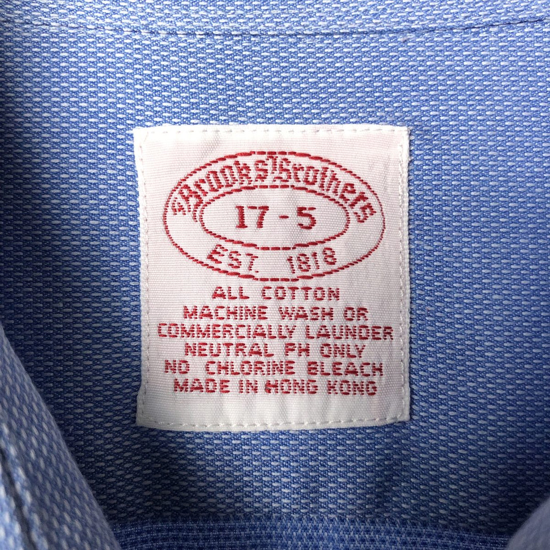 Brooks Brothers Est.1818 Wide Collar Long Sleeve Cotton Shirt Men's XL cotton Blue type light blue Vintage Second Hand