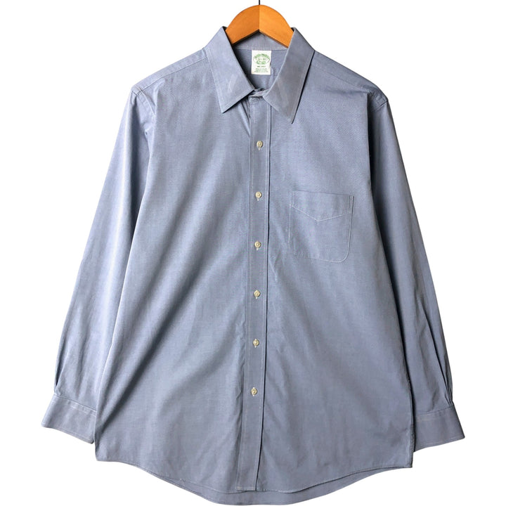 Brooks Brothers Est.1818 Long Sleeve Cotton Shirt, Men's Size L Supima Cotton Blue type light blue Vintage Second Hand