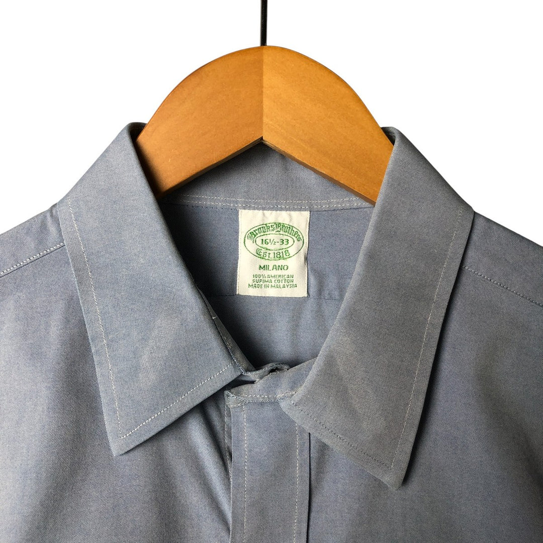 Brooks Brothers Est.1818 Long Sleeve Cotton Shirt, Men's Size L Supima Cotton Blue type light blue Vintage Second Hand
