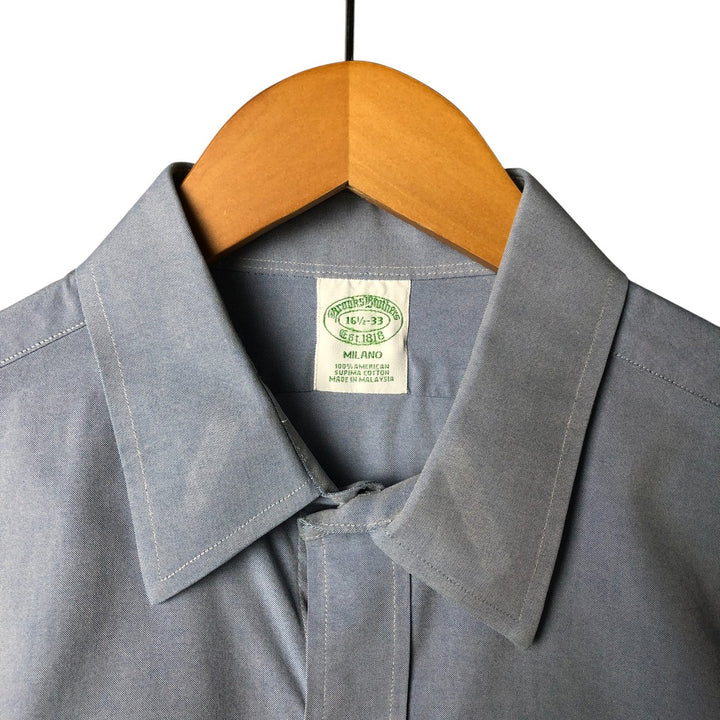 Brooks Brothers Est.1818 Long Sleeve Cotton Shirt, Men's Size L Supima Cotton Blue type light blue Vintage Second Hand