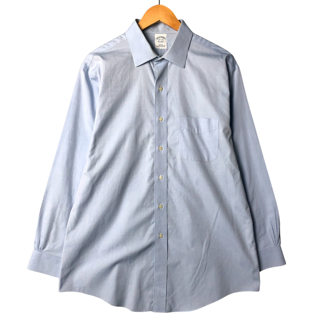 Brooks Brothers Est.1818 Wide Collar Long Sleeve Cotton Shirt Men's Size L Supima Cotton Blue type light blue Vintage Second Hand