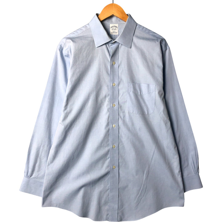 Brooks Brothers Est.1818 Wide Collar Long Sleeve Cotton Shirt Men's Size L Supima Cotton Blue type light blue Vintage Second Hand