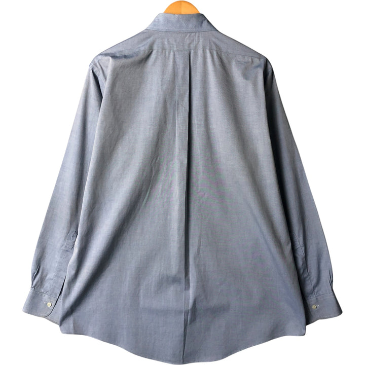 Brooks Brothers long sleeve button down shirt, men's size L cotton Blue type light blue Vintage Second Hand