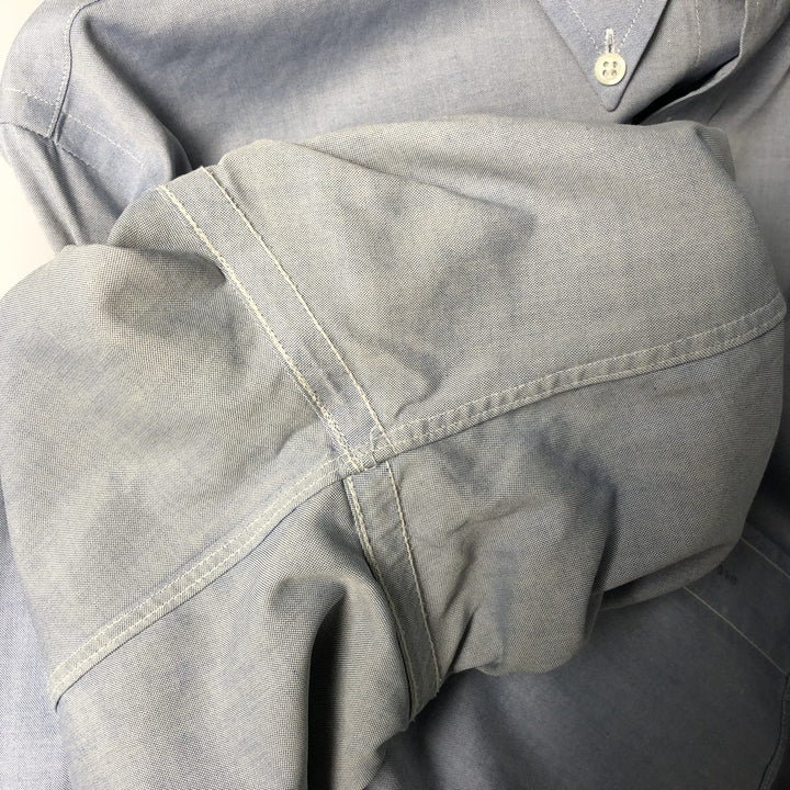 Brooks Brothers long sleeve button down shirt, men's size L cotton Blue type light blue Vintage Second Hand