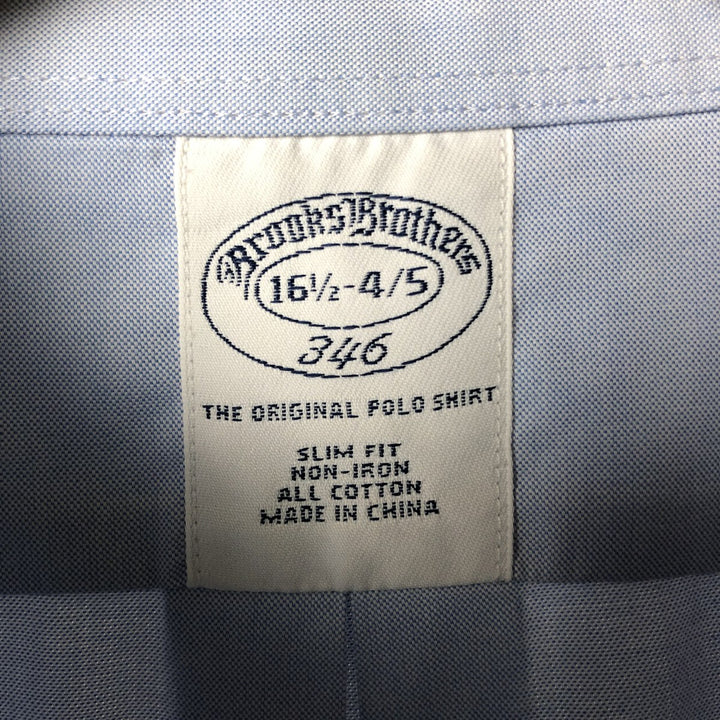 Brooks Brothers 346 long sleeve button-down shirt, men's size L cotton Blue type light blue Vintage Second Hand