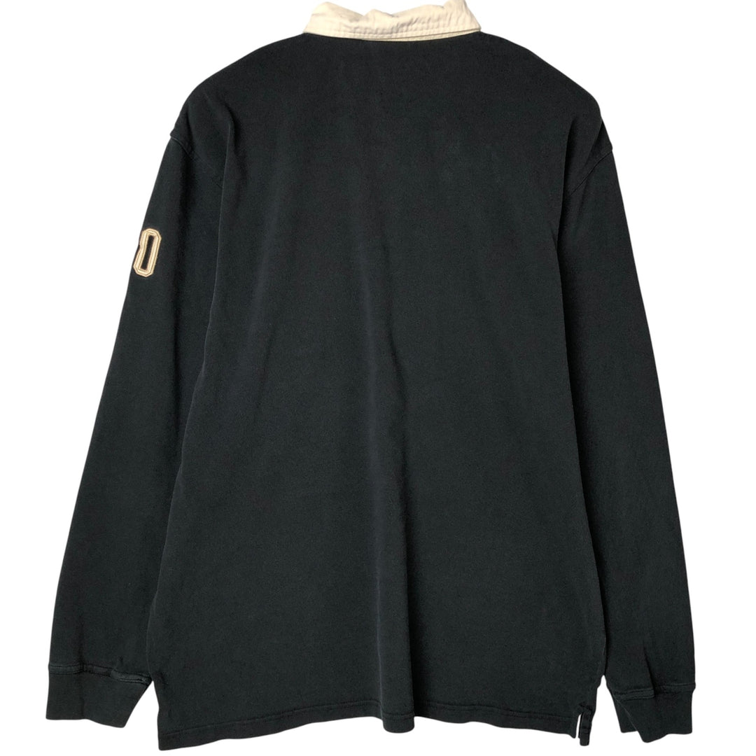 Reebok NFL LAS VEGAS RAIDERS Las Vegas Raiders Long Sleeve Rugby Shirt, Men's Size L cotton black type Vintage Second Hand