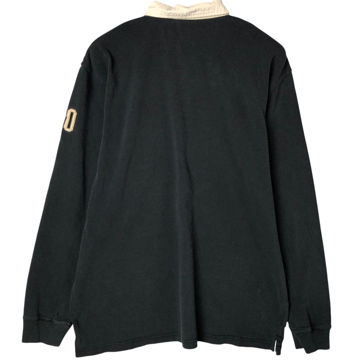 Reebok NFL LAS VEGAS RAIDERS Las Vegas Raiders Long Sleeve Rugby Shirt, Men's Size L cotton black type Vintage Second Hand