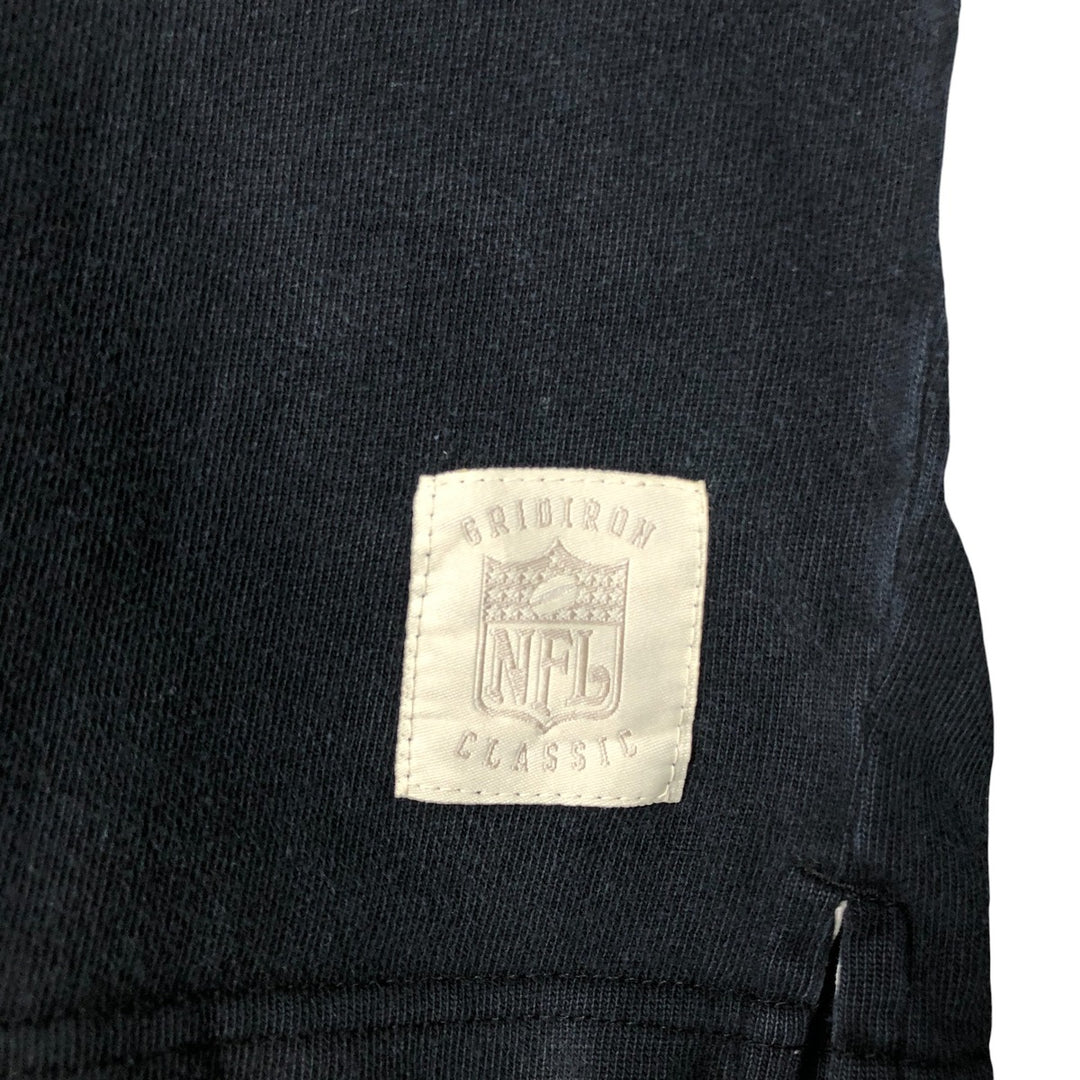 Reebok NFL LAS VEGAS RAIDERS Las Vegas Raiders Long Sleeve Rugby Shirt, Men's Size L cotton black type Vintage Second Hand