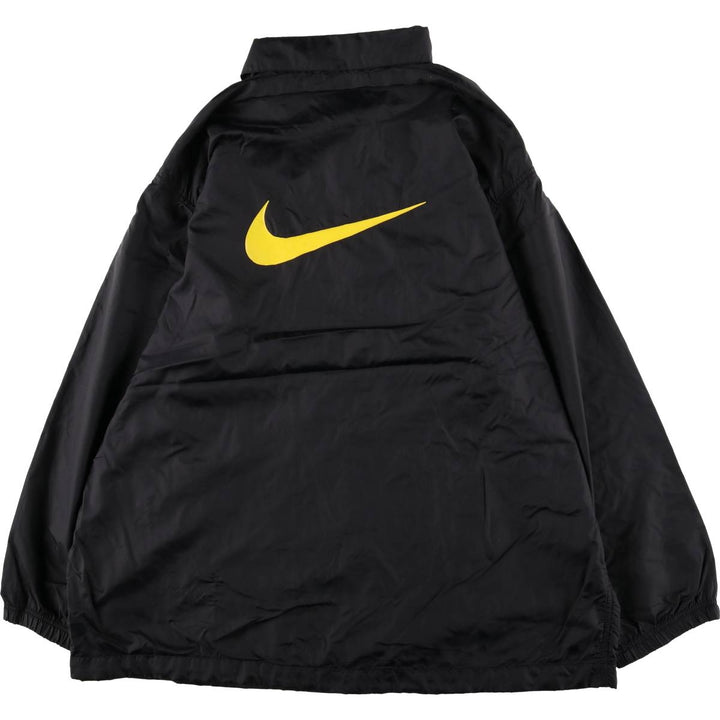 Vintage 90'S Nike Coach Jacket with Back Logo, Size L, Men's Nylon black type Vintage Second Hand