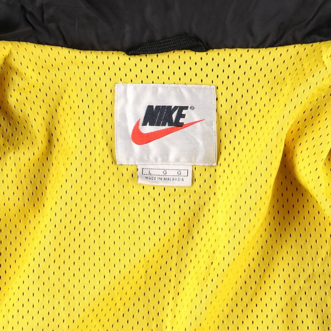 Vintage 90'S Nike Coach Jacket with Back Logo, Size L, Men's Nylon black type Vintage Second Hand