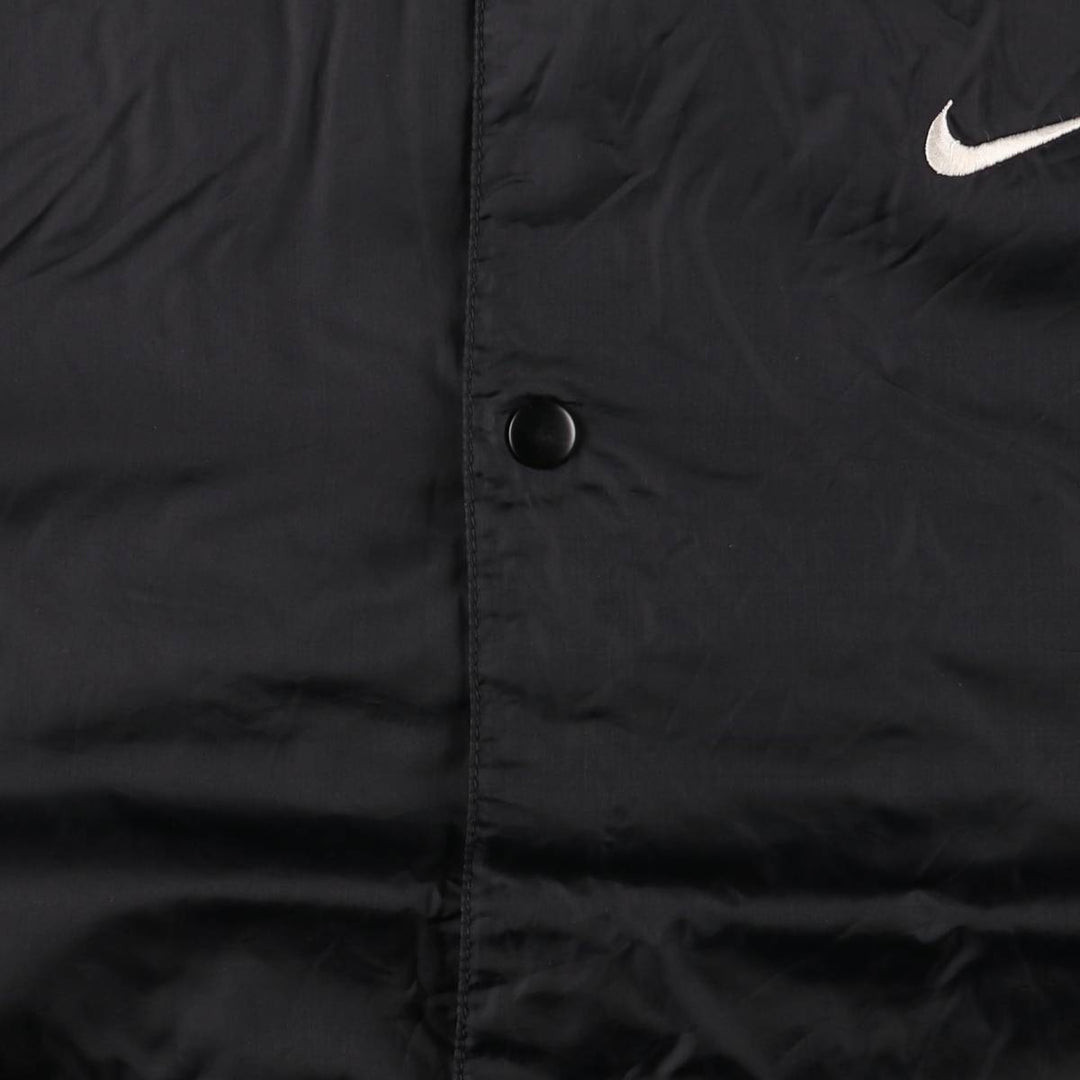 Vintage 90'S Nike Coach Jacket with Back Logo, Size L, Men's Nylon black type Vintage Second Hand