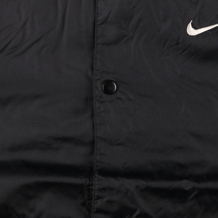 Vintage 90'S Nike Coach Jacket with Back Logo, Size L, Men's Nylon black type Vintage Second Hand