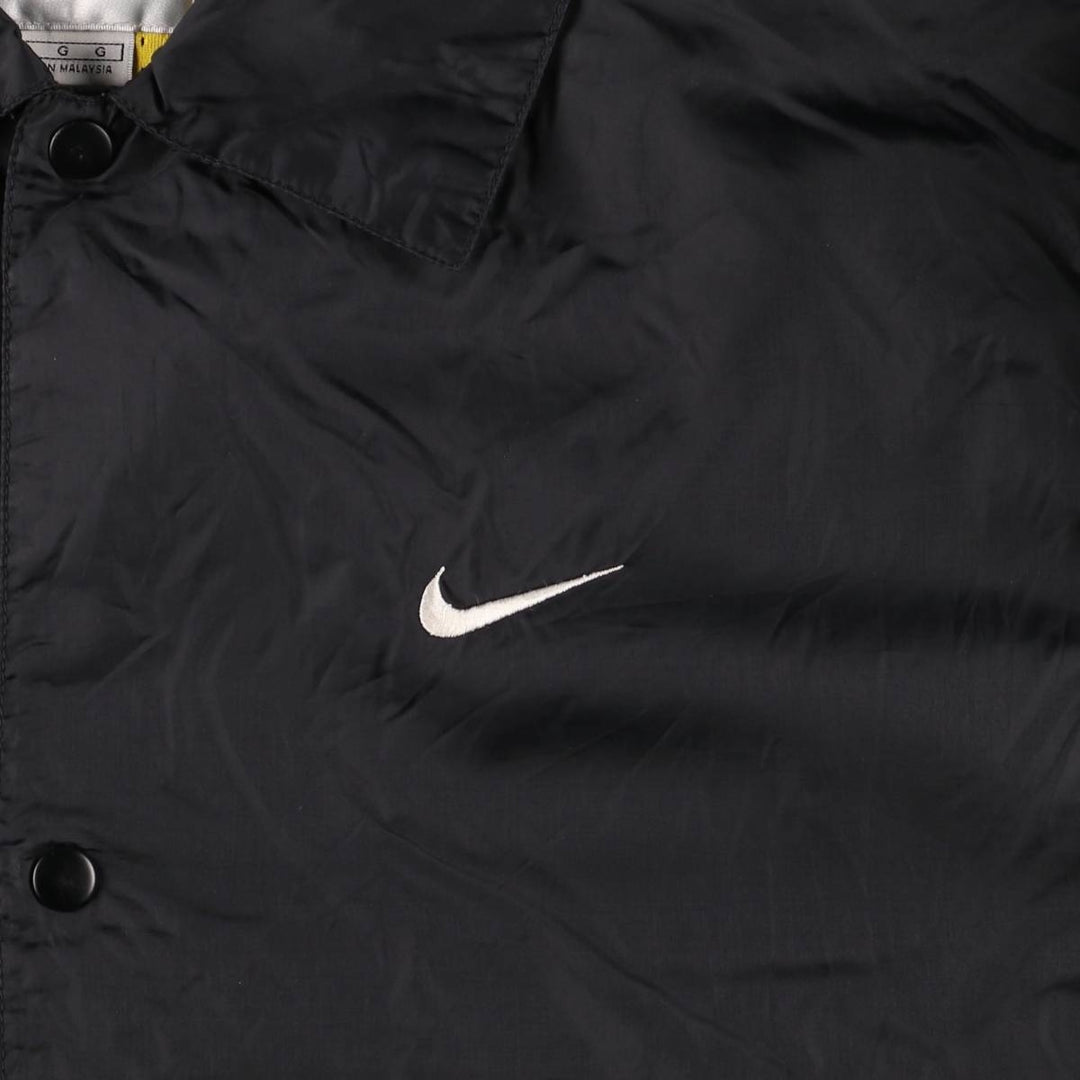 Vintage 90'S Nike Coach Jacket with Back Logo, Size L, Men's Nylon black type Vintage Second Hand