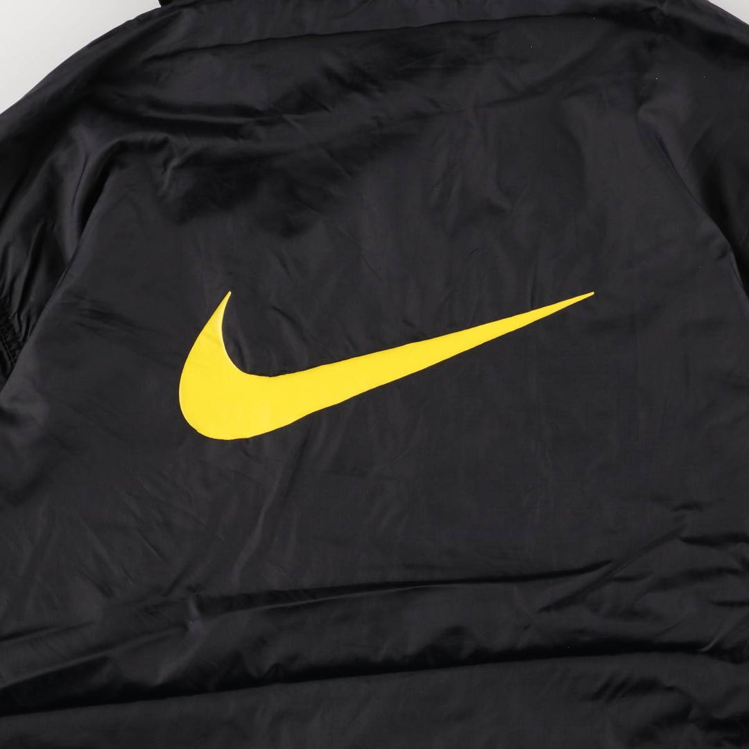 Vintage 90'S Nike Coach Jacket with Back Logo, Size L, Men's Nylon black type Vintage Second Hand