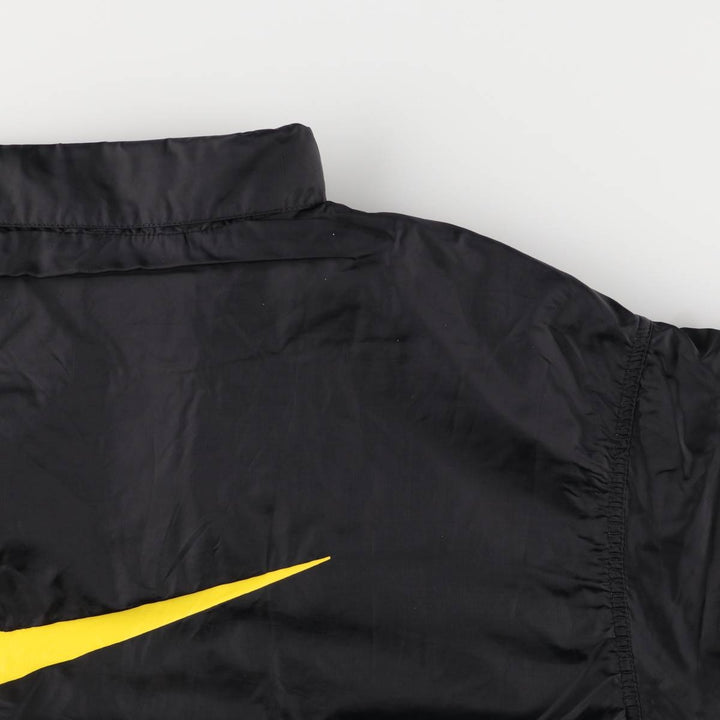 Vintage 90'S Nike Coach Jacket with Back Logo, Size L, Men's Nylon black type Vintage Second Hand
